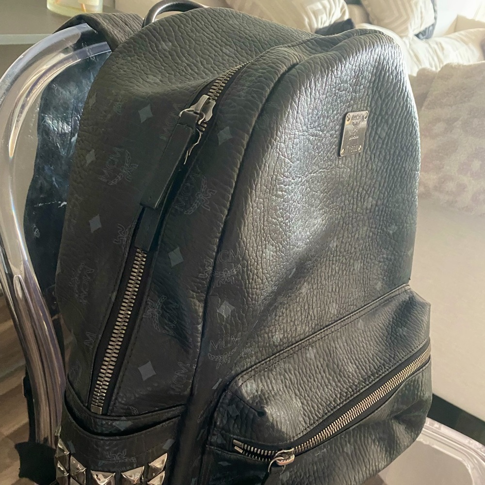 Mcm Stark Logo Monogram Backpack - image 1